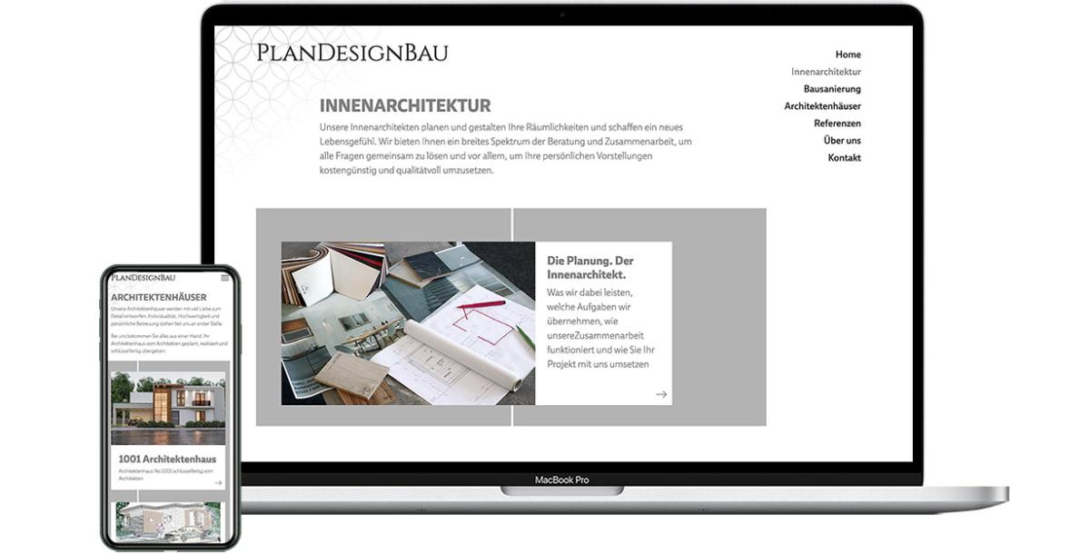 Webdesign: PlanDesignBau