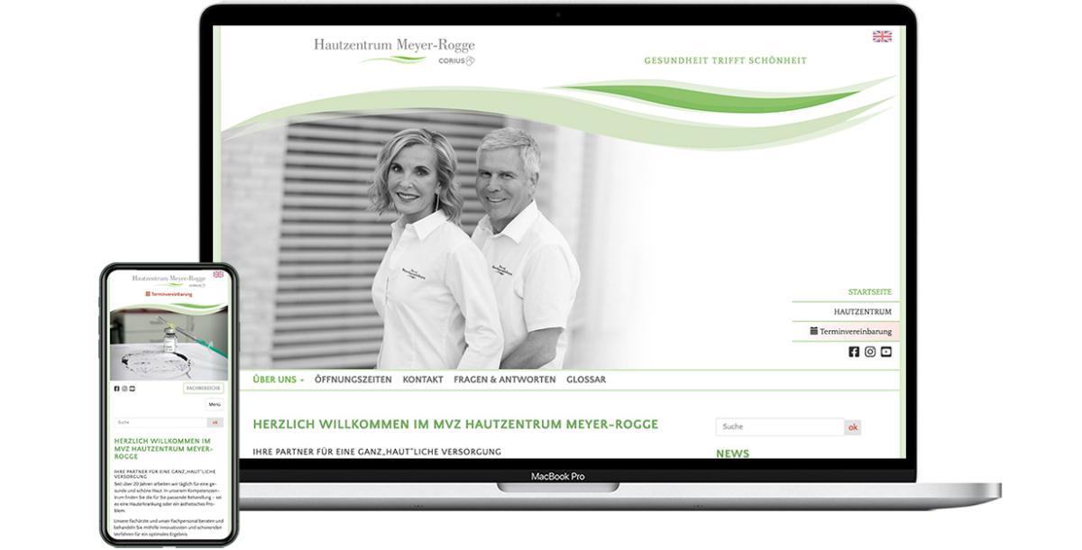 Webdesign: MVZ Hautzentrum Meyer-Rogge